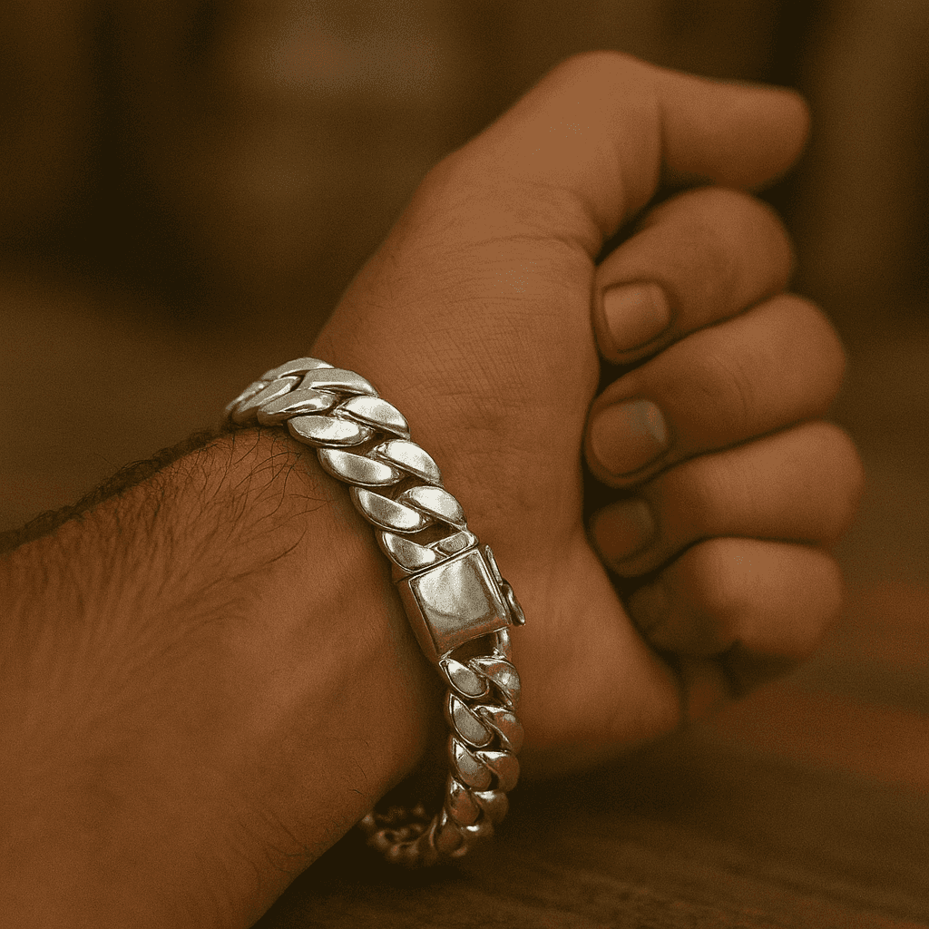 925 Sterling Silver Bulky Cuban Bracelet - Celestora - India - - - Bracelet for Men, Boys, Gift for Men, Brother, Boyfriend, Husband