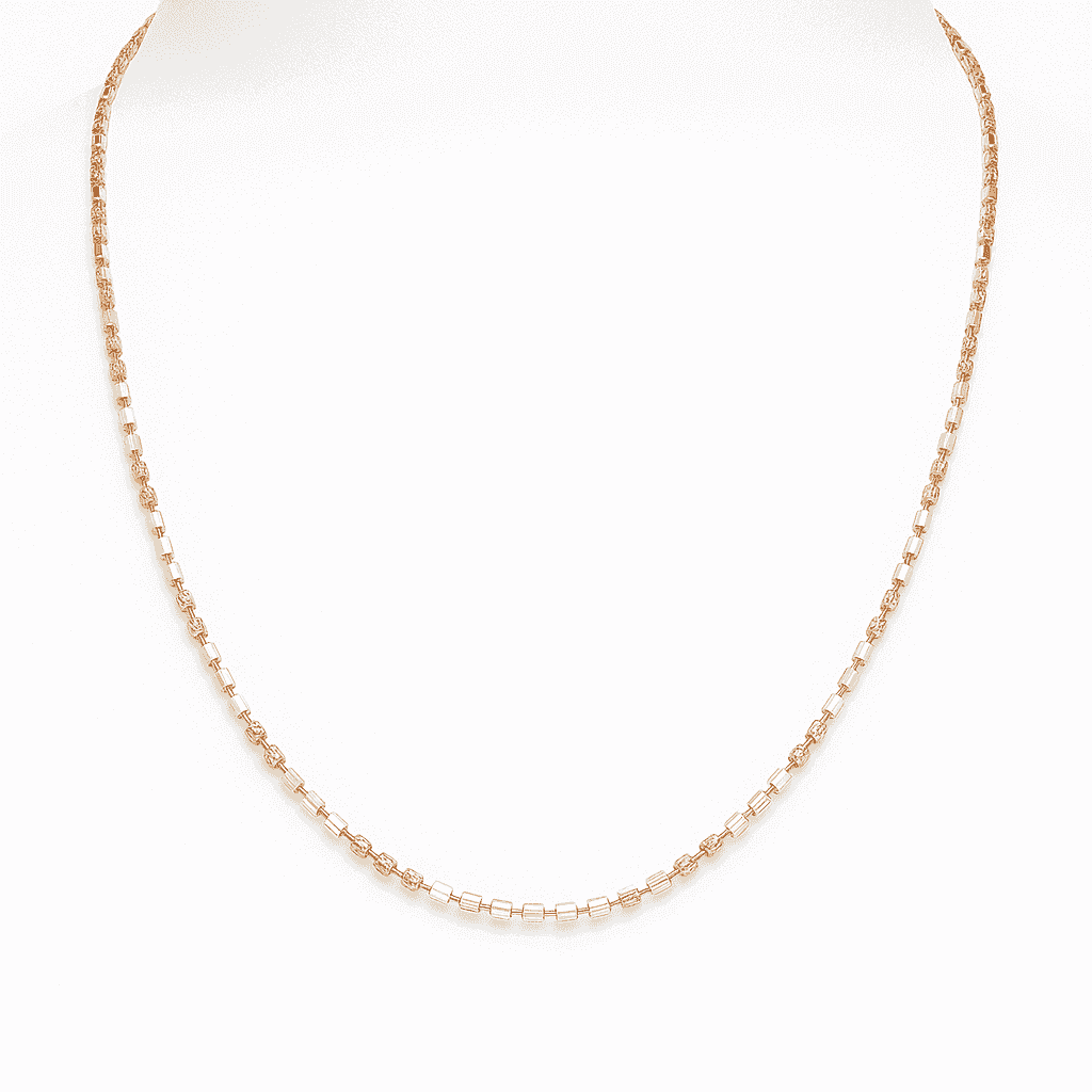 925 Sterling Silver Rose Glow Necklace - Celestora - India - - - 