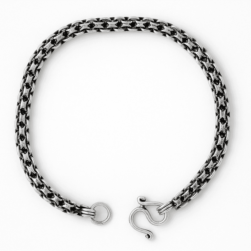 The 925 Sterling Silver Dual Design Bracelet - Celestora - India - Dusk & Dawn - - Bracelet for Men, Boys, Gift for Men, Brother, Boyfriend, Husband