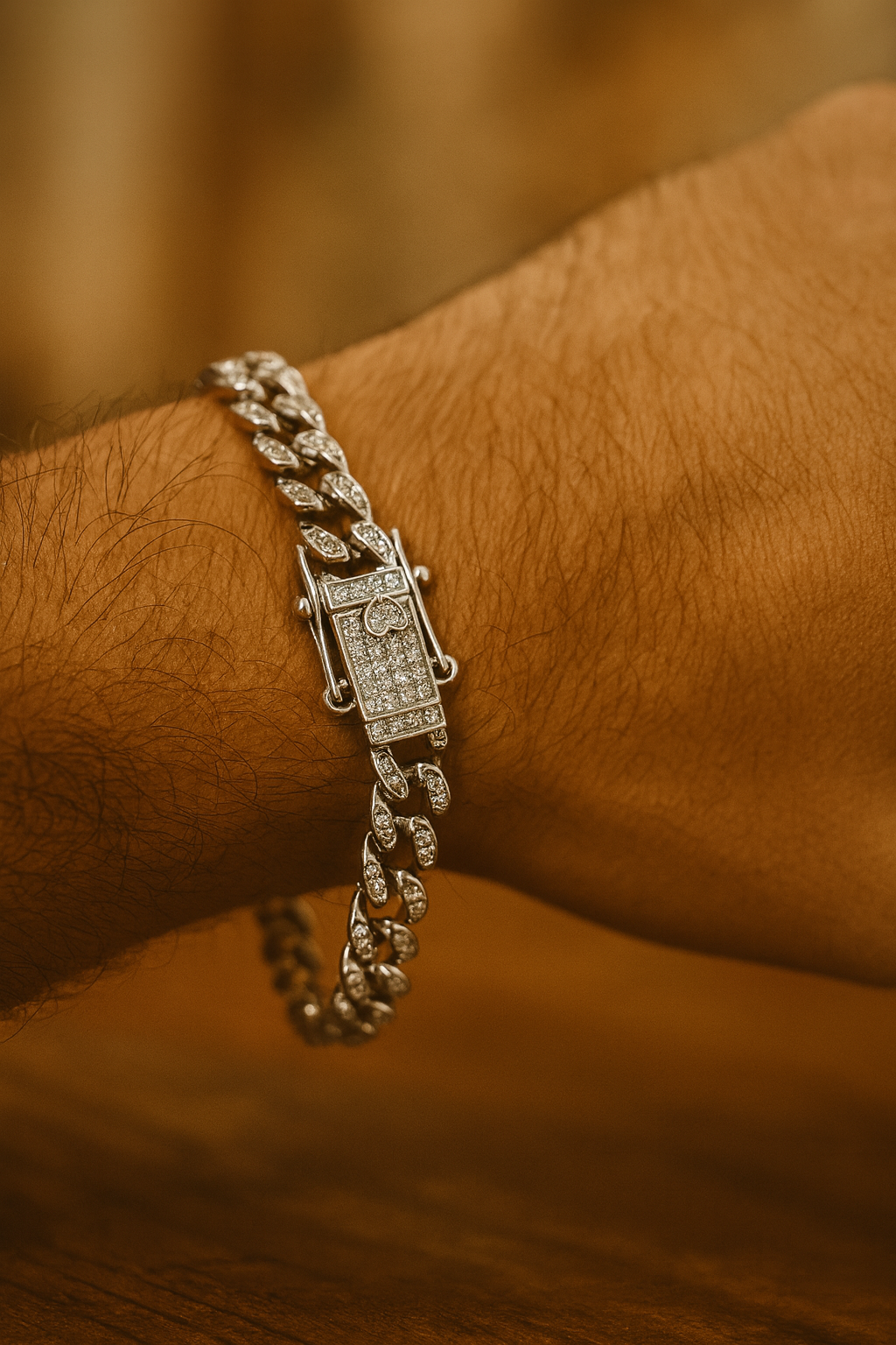 925 Sterling Silver Iced Cuban Curb Bracelet