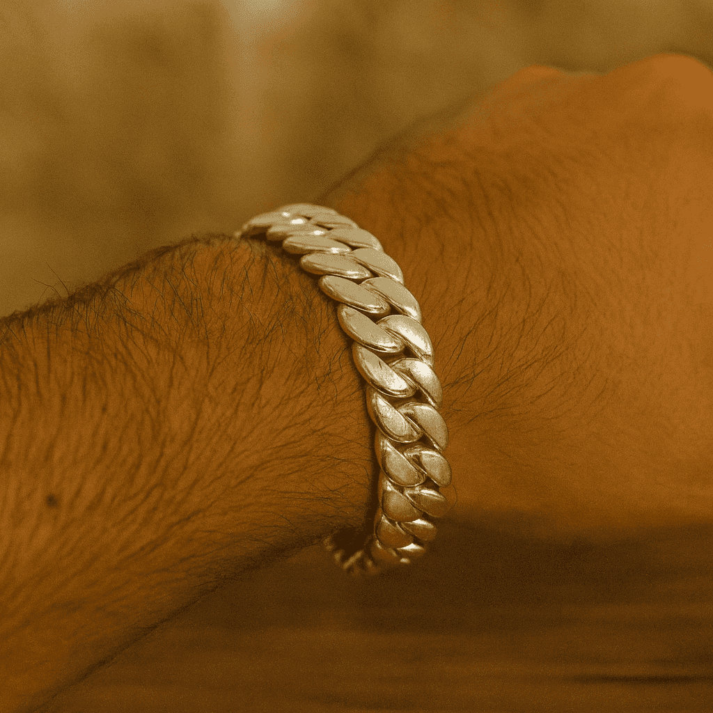 925 Sterling Silver Bulky Cuban Bracelet - Celestora - India - - - Bracelet for Men, Boys, Gift for Men, Brother, Boyfriend, Husband