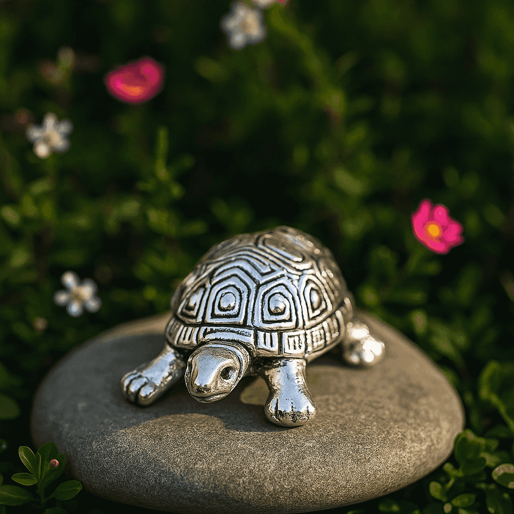 999 Fine Silver Tortoise | Lucky Vastu Home Décor Showpiece for Prosperity - Celestora - India - Classic - home - Home Decor