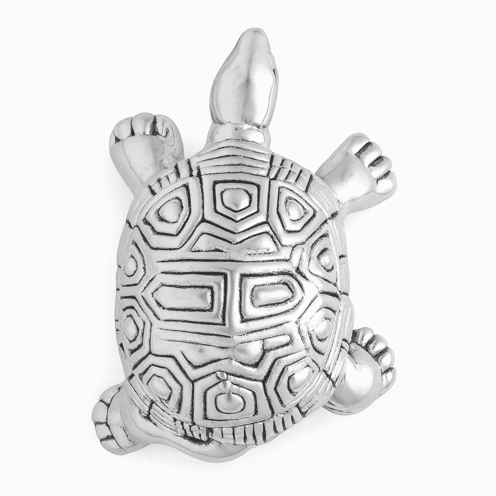 999 Fine Silver Tortoise | Lucky Vastu Home Décor Showpiece for Prosperity - Celestora - India - Classic - home - Home Decor