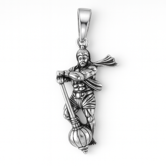 925 Sterling Silver 3D Hanuman Pendant