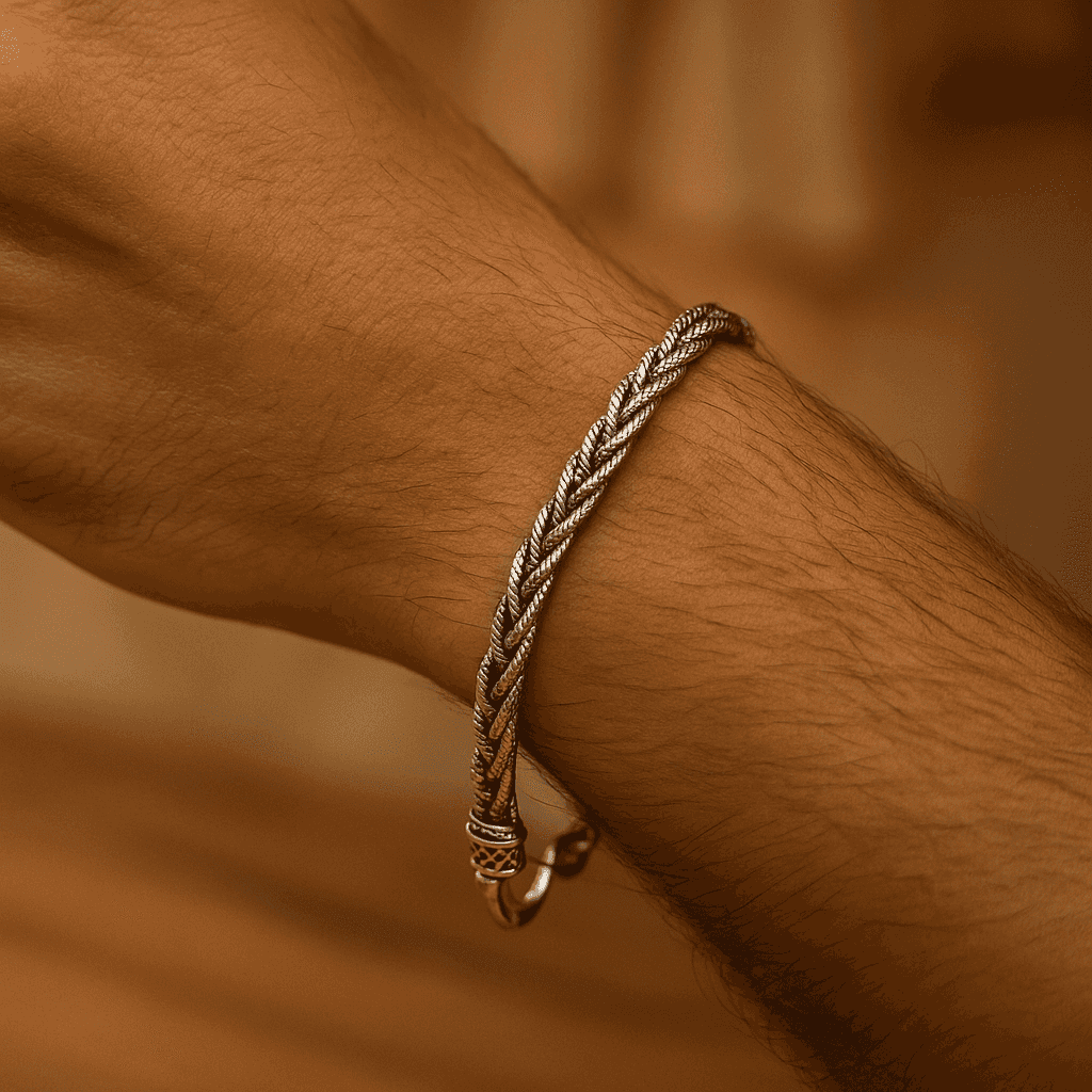 The 925 Sterling Silver Gravity Bracelet | Snake Chain - Celestora - India - Braided - - Bracelet for Men, Boys, Gift for Men, Brother, Boyfriend, Husband