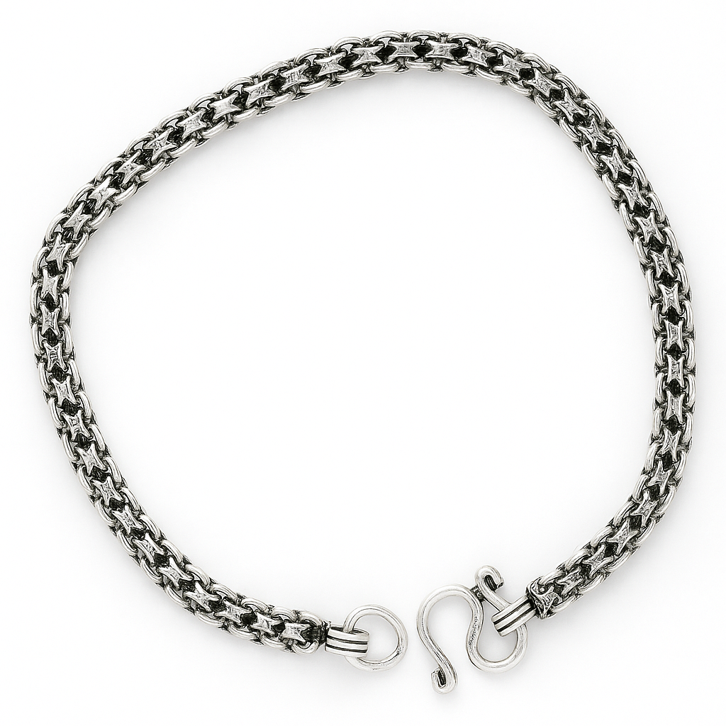 The  925 Sterling Silver Dual Design Bracelet
