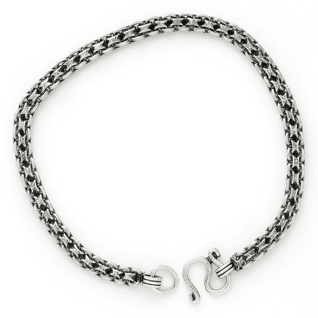 The 925 Sterling Silver Dual Design Bracelet - Celestora - India - Dusk & Dawn - - Bracelet for Men, Boys, Gift for Men, Brother, Boyfriend, Husband