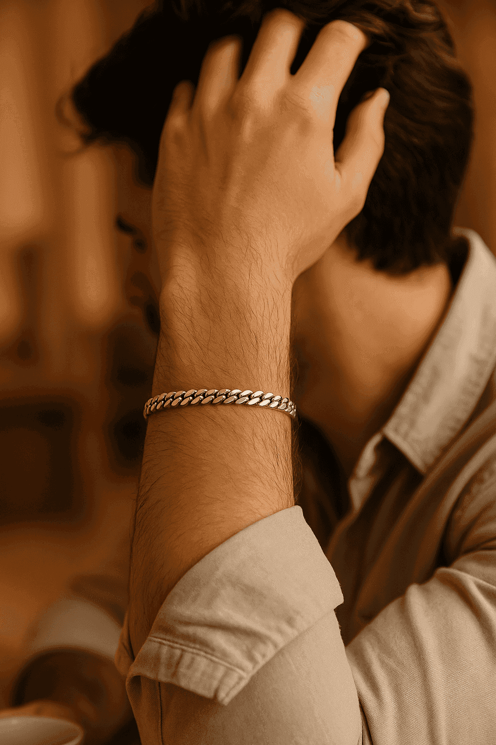 The 925 Sterling Silver Classic Cuban Curb Bracelet - Celestora - India - 4.5 mm - men - Bracelet