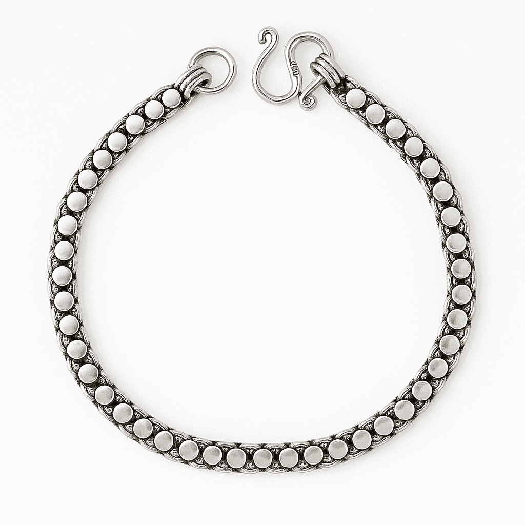 The 925 Sterling Silver Dual Design Bracelet - Celestora - India - Dusk & Dawn - - Bracelet for Men, Boys, Gift for Men, Brother, Boyfriend, Husband