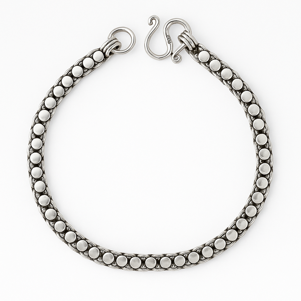 The  925 Sterling Silver Dual Design Bracelet