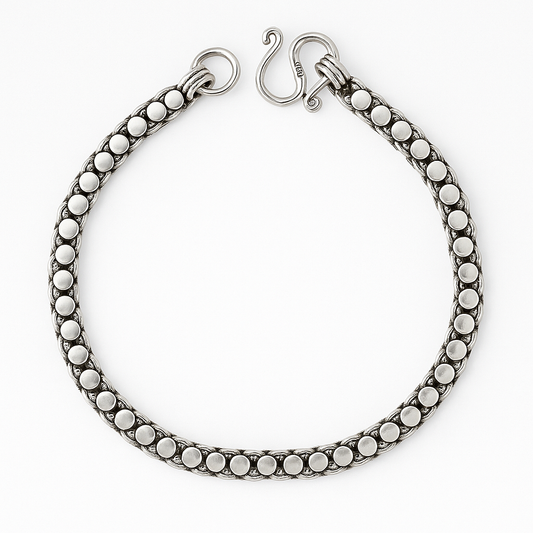 The  925 Sterling Silver Dual Design Bracelet