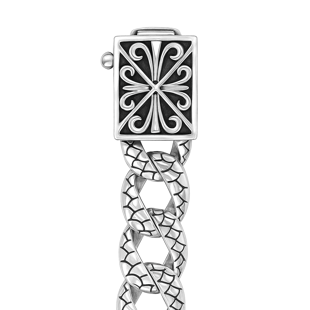 The 925 Sterling Silver Cuban Bracelet - Celestora - India - Victory - - Bracelet for Men, Boys, Gift for Men, Brother, Boyfriend, Husband