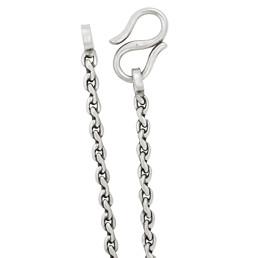 The 925 Sterling Silver Strike Chain - Celestora - India - Textured Snake Chain - men - Chains