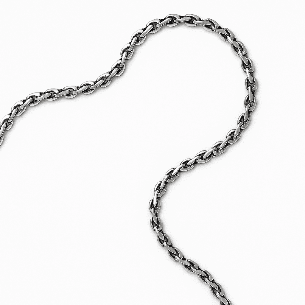 The 925 Sterling Silver Strike Chain - Celestora - India - Textured Snake Chain - - Chains for Men, Boys, Gift for Men, Brother, Boyfriend, Husband