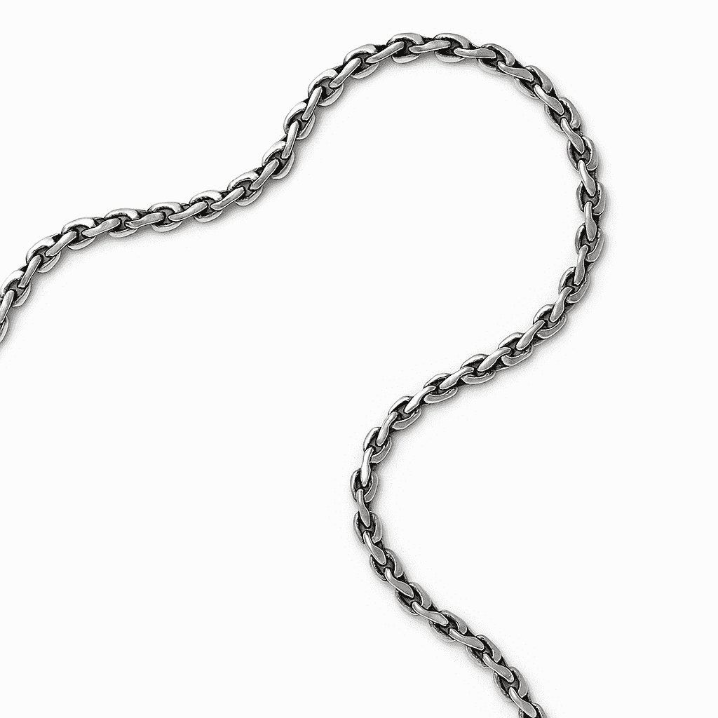 The 925 Sterling Silver Strike Chain - Celestora - India - Textured Snake Chain - men - Chains