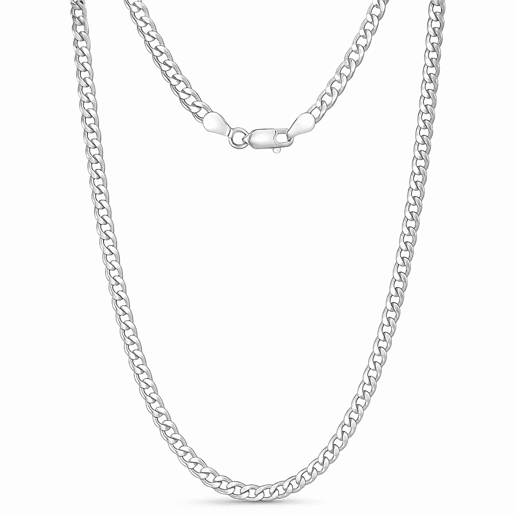 The 925 Sterling Silver Classic Cuban Chain - Celestora - India - 20 inches - - Chains for Men, Boys, Gift for Men, Brother, Boyfriend, Husband