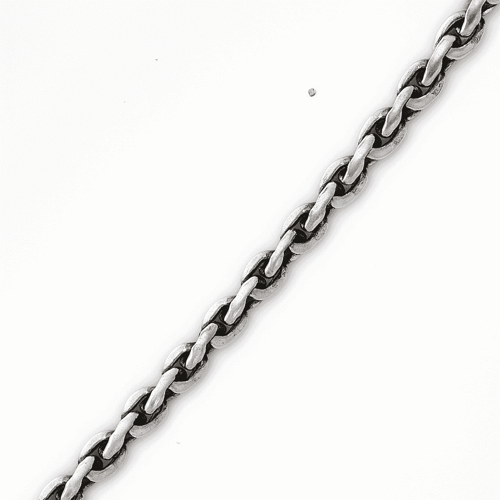 The 925 Sterling Silver Strike Chain - Celestora - India - Textured Snake Chain - men - Chains