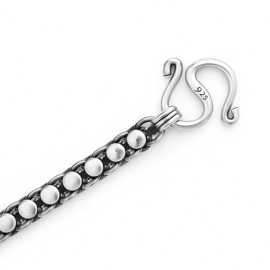 The  925 Sterling Silver Dual Design Bracelet