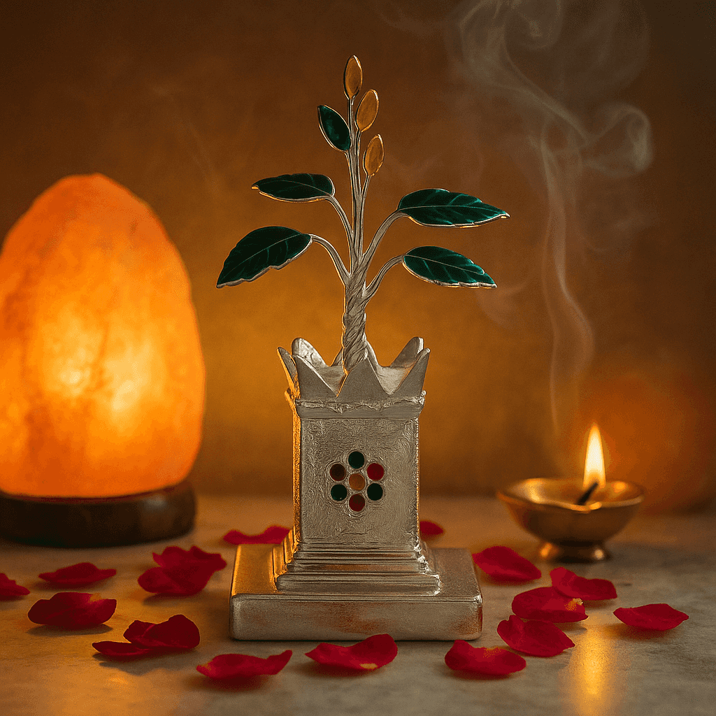 Silver Divine Tulsi Plant - Celestora - India - - - Home Decor for Men, Boys, Gift for Men, Brother, Boyfriend, Husband