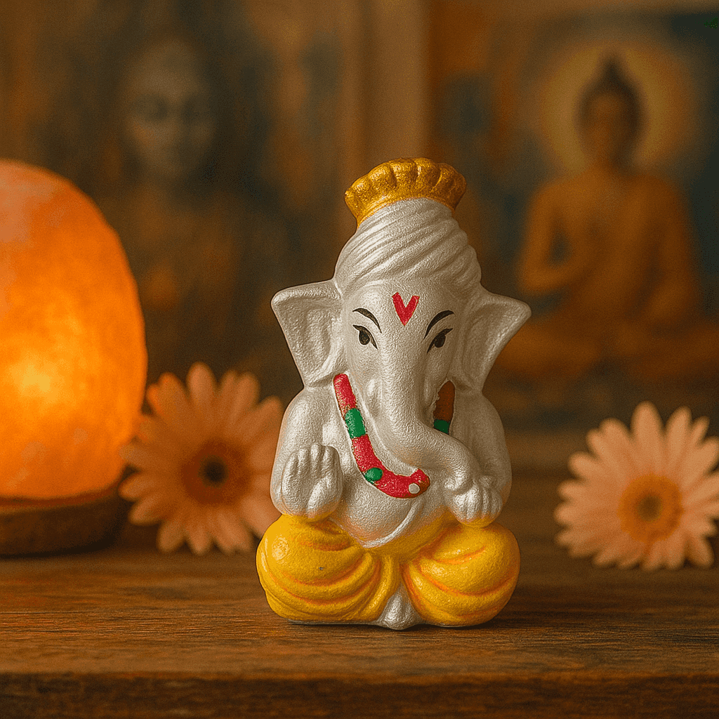 999 Fine Silver Ganesh Ji - Celestora - India - Only Ganesh Ji Murti - - Home Decor for Men, Boys, Gift for Men, Brother, Boyfriend, Husband