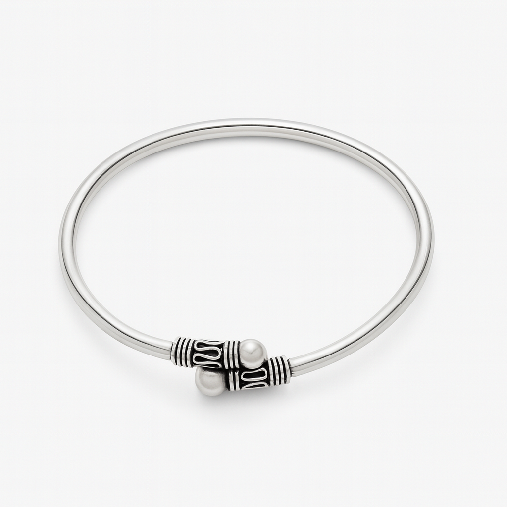 925 Sterling Silver Elegant Bead Bangle