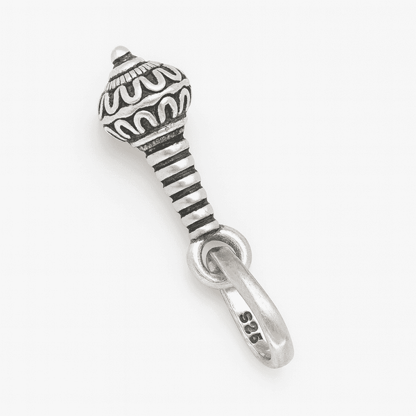 925 Sterling Silver Gada Pendant - Celestora - India - Plain Gada - - God Pendant for Men, Boys, Gift for Men, Brother, Boyfriend, Husband