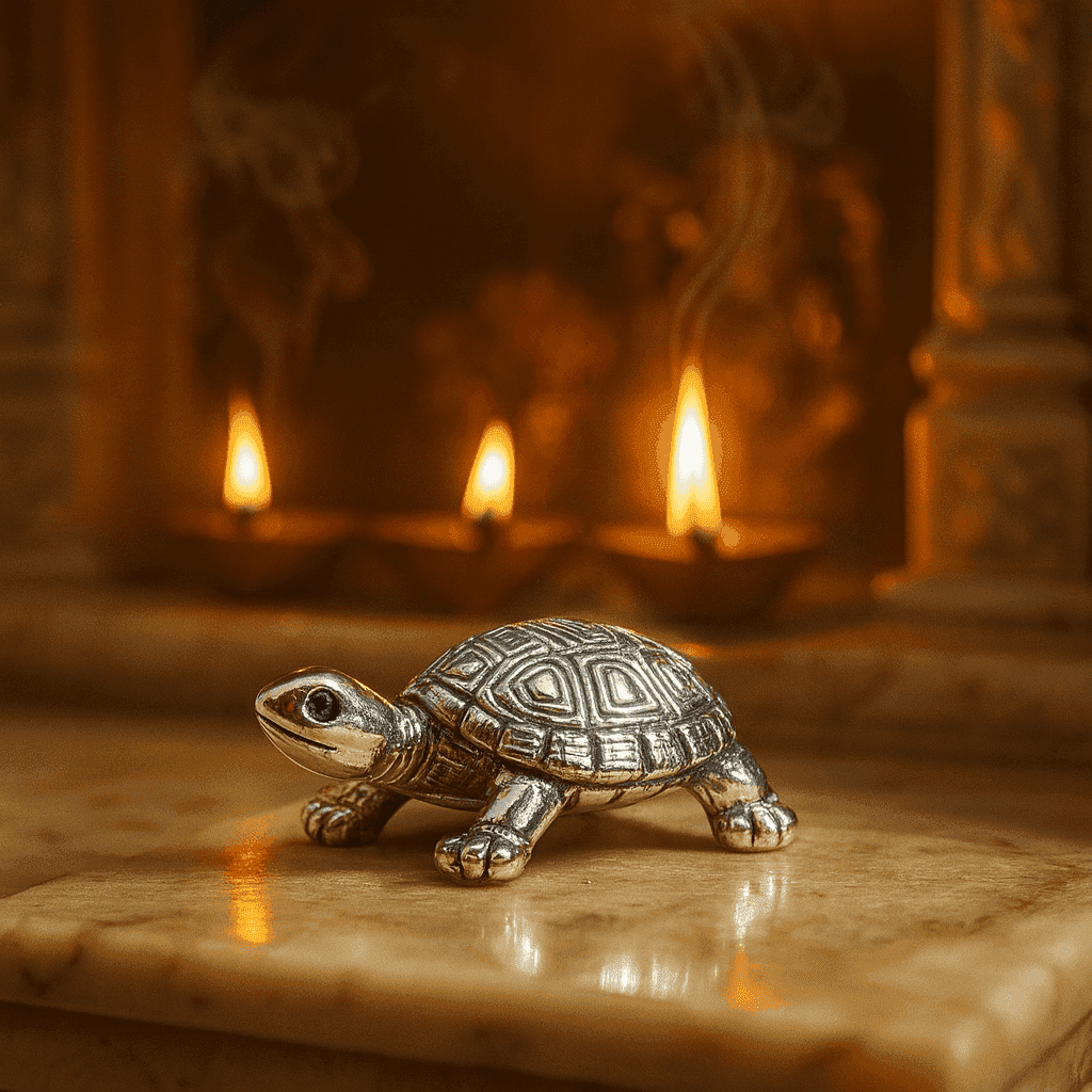 999 Fine Silver Tortoise | Lucky Vastu Home Décor Showpiece for Prosperity - Celestora - India - Classic - home - Home Decor