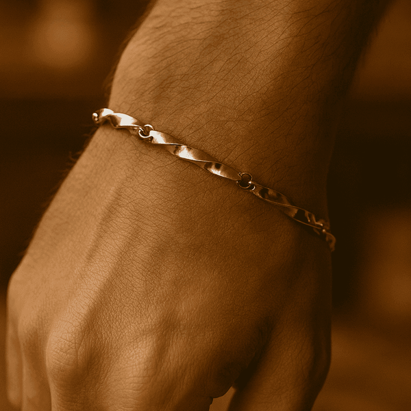 925 Sterling Silver ZigZag Bracelet - Celestora - India - - - Bracelet for Men, Boys, Gift for Men, Brother, Boyfriend, Husband