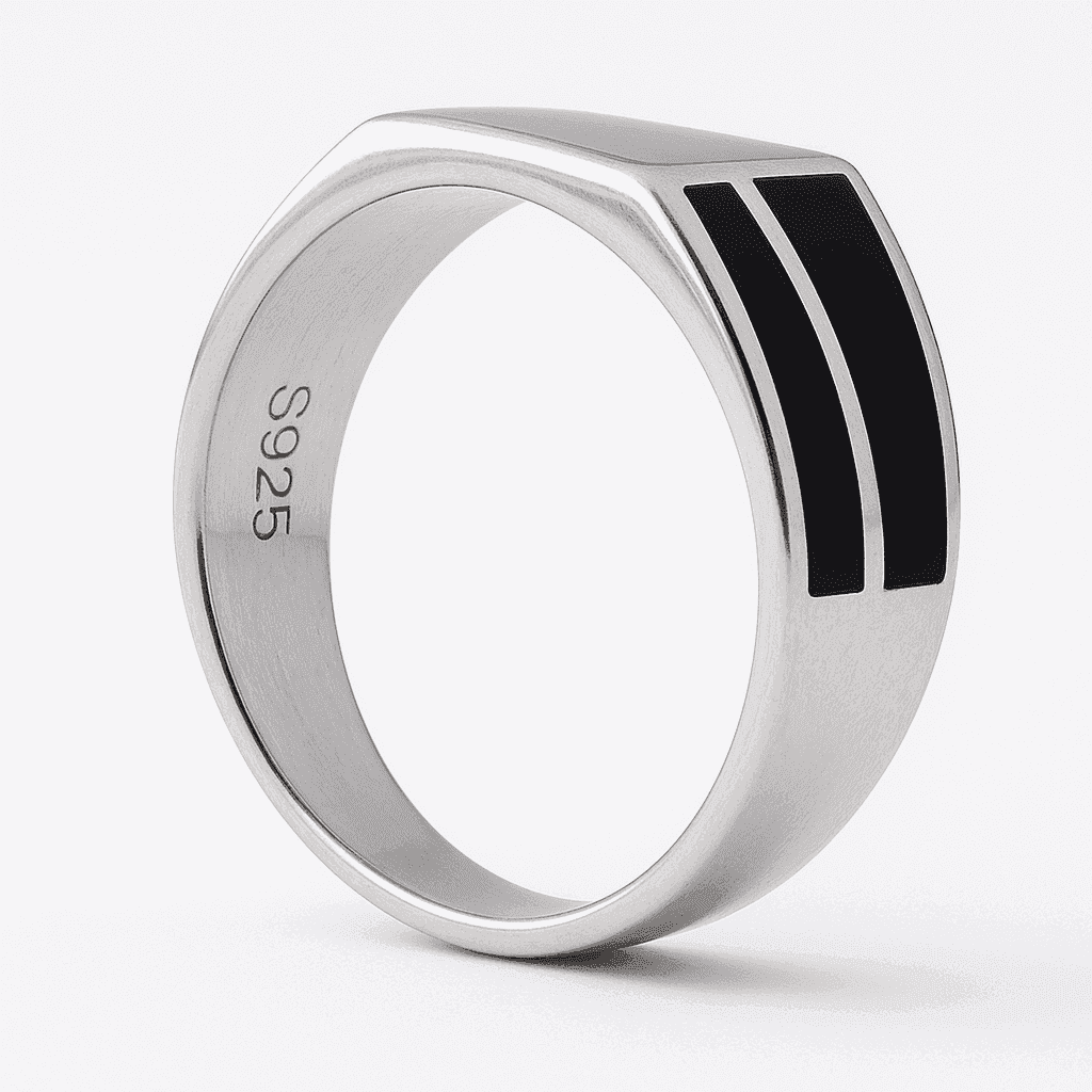 The 925 Sterling Silver Balance Ring - Celestora - India - Calmness / 10 - men - Ring