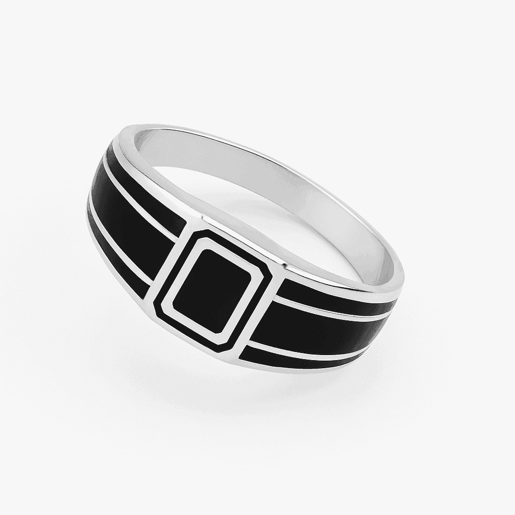 The 925 Sterling Silver Balance Ring - Celestora - India - Calmness / 10 - men - Ring