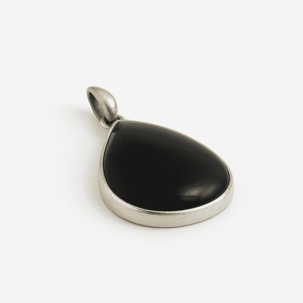 The 925 Sterling Silver Black Onyx Pendant for Power and Protection (Without Chain) - Celestora - India - Drop - - Pendants for Men, Boys, Gift for Men, Brother, Boyfriend, Husband