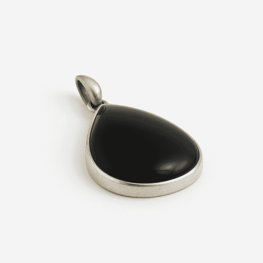 The 925 Sterling Silver Black Onyx Pendant for Power and Protection (Without Chain) - Celestora - India - - - Pendants for Men, Boys, Gift for Men, Brother, Boyfriend, Husband