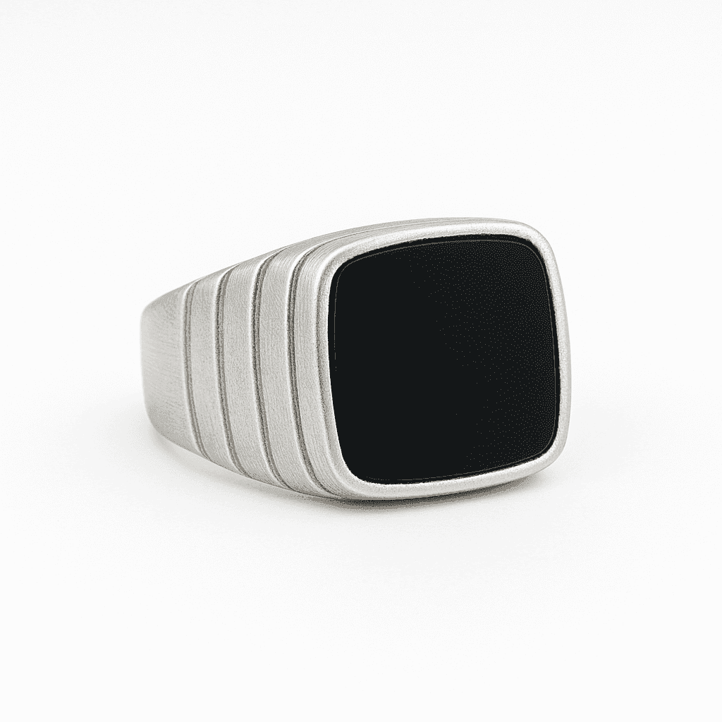 The 925 Silver Black Onyx Ring | Black Onyx Stone - Celestora - India - 10 - - Ring for Men, Boys, Gift for Men, Brother, Boyfriend, Husband