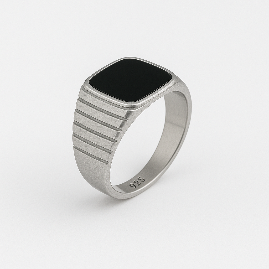 The 925 Silver Black Onyx Ring | Black Onyx Stone