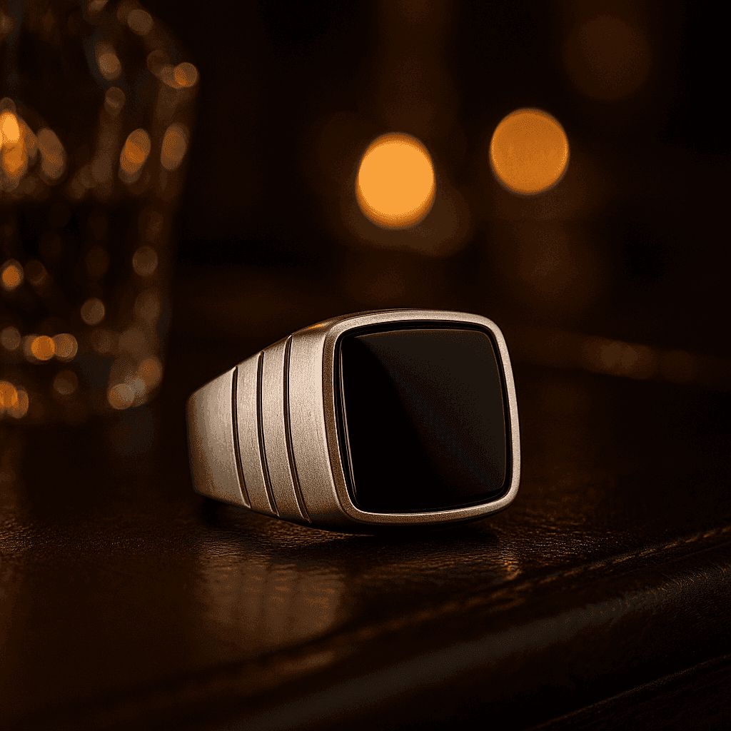 The 925 Silver Black Onyx Ring | Black Onyx Stone - Celestora - India - 10 - - Ring for Men, Boys, Gift for Men, Brother, Boyfriend, Husband