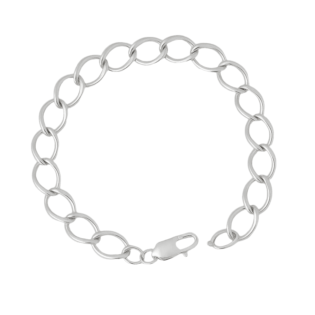 The 925 Sterling Silver Classic Loop Bracelet - Celestora - India - Oval Loop - - Bracelet for Men, Boys, Gift for Men, Brother, Boyfriend, Husband
