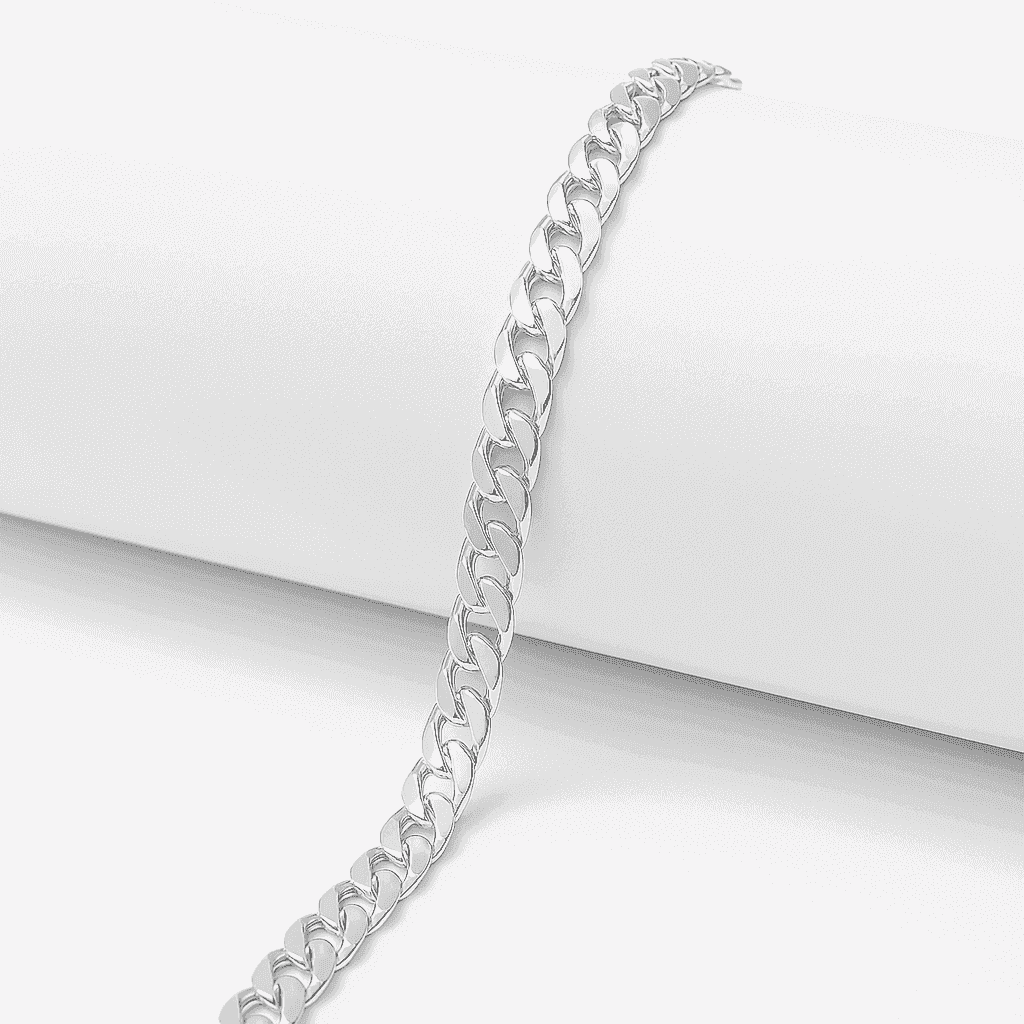 The 925 Sterling Silver Classic Cuban Curb Bracelet - Celestora - India - 4.5 mm - - Bracelet for Men, Boys, Gift for Men, Brother, Boyfriend, Husband