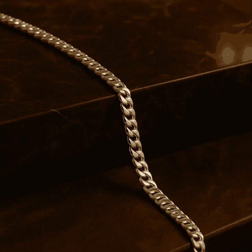 The 925 Sterling Silver Classic Cuban Chain - Celestora - India - 20 inches - - Chains for Men, Boys, Gift for Men, Brother, Boyfriend, Husband