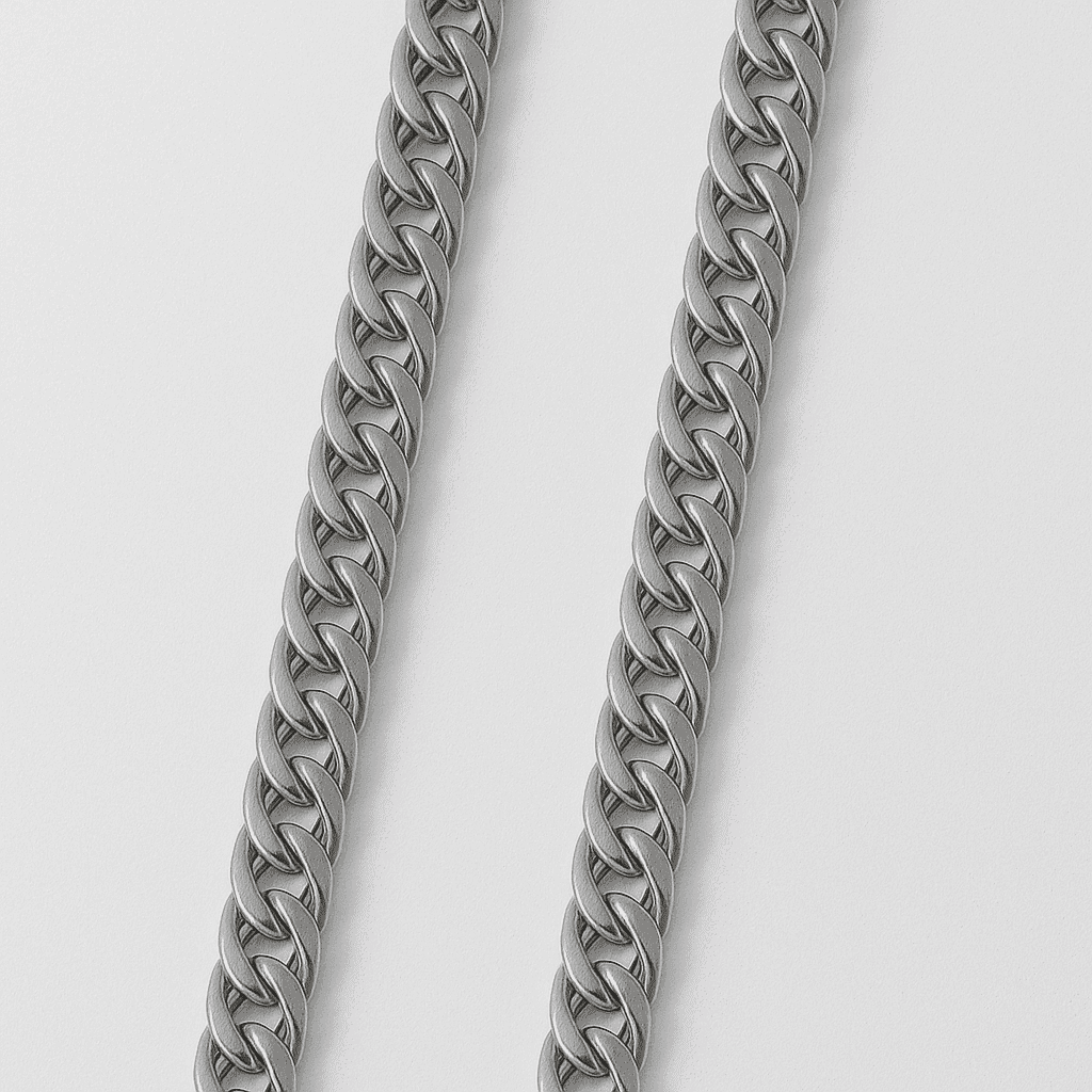 The 925 Sterling Silver Dual-Curb Cuban Chain - Celestora - India - 20 inches - - Chains for Men, Boys, Gift for Men, Brother, Boyfriend, Husband