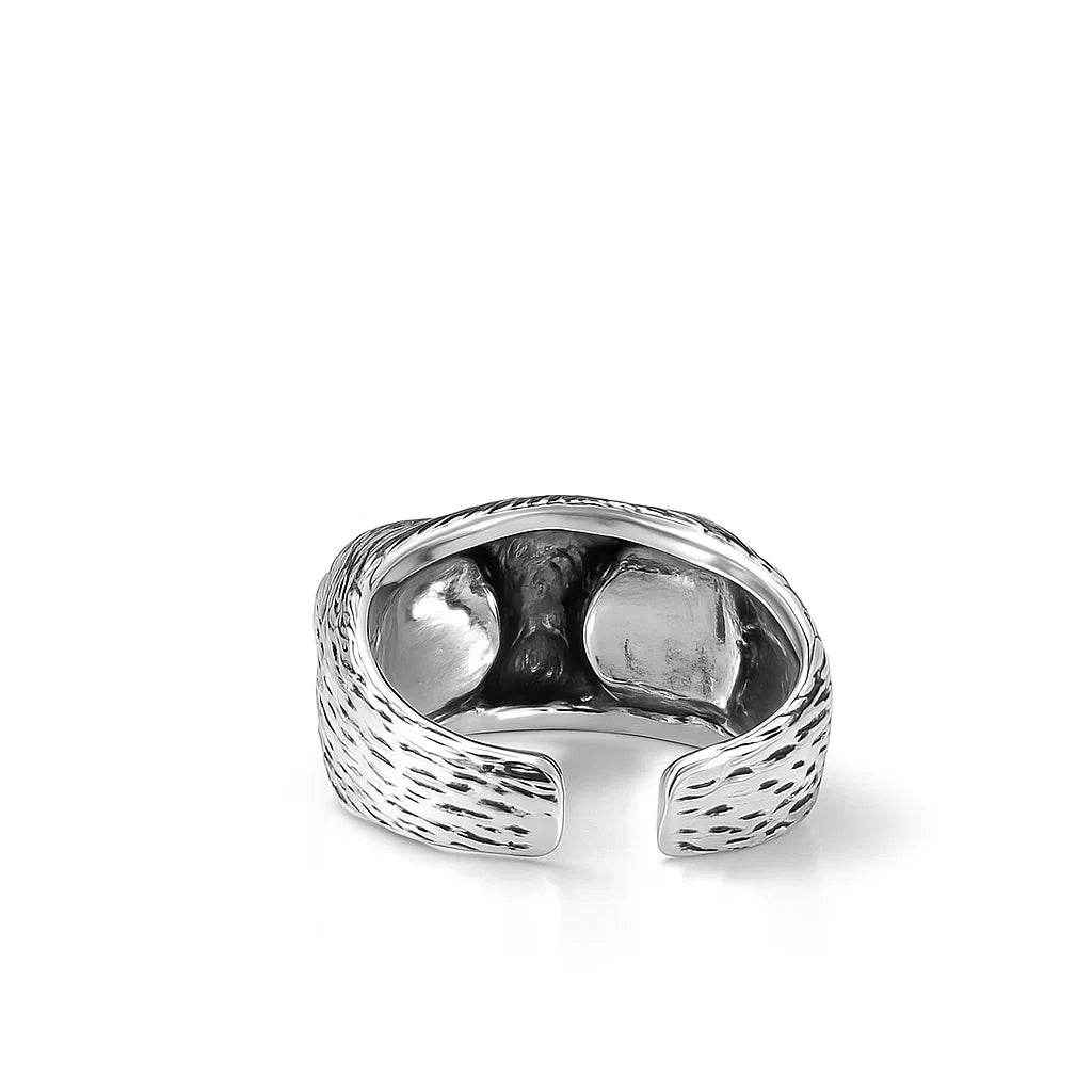 The 925 Sterling Silver Owl Evil Eye Ring | Adjustable - Celestora - India - Guardian / Adjustable - - Ring for Men, Boys, Gift for Men, Brother, Boyfriend, Husband