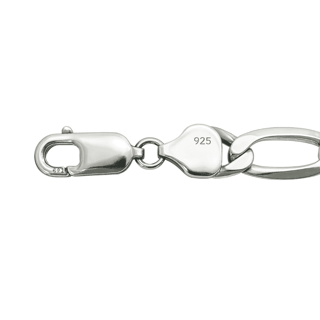 The 925 Sterling Silver Classic Figaro Bracelet - Celestora - India - - - Bracelet for Men, Boys, Gift for Men, Brother, Boyfriend, Husband