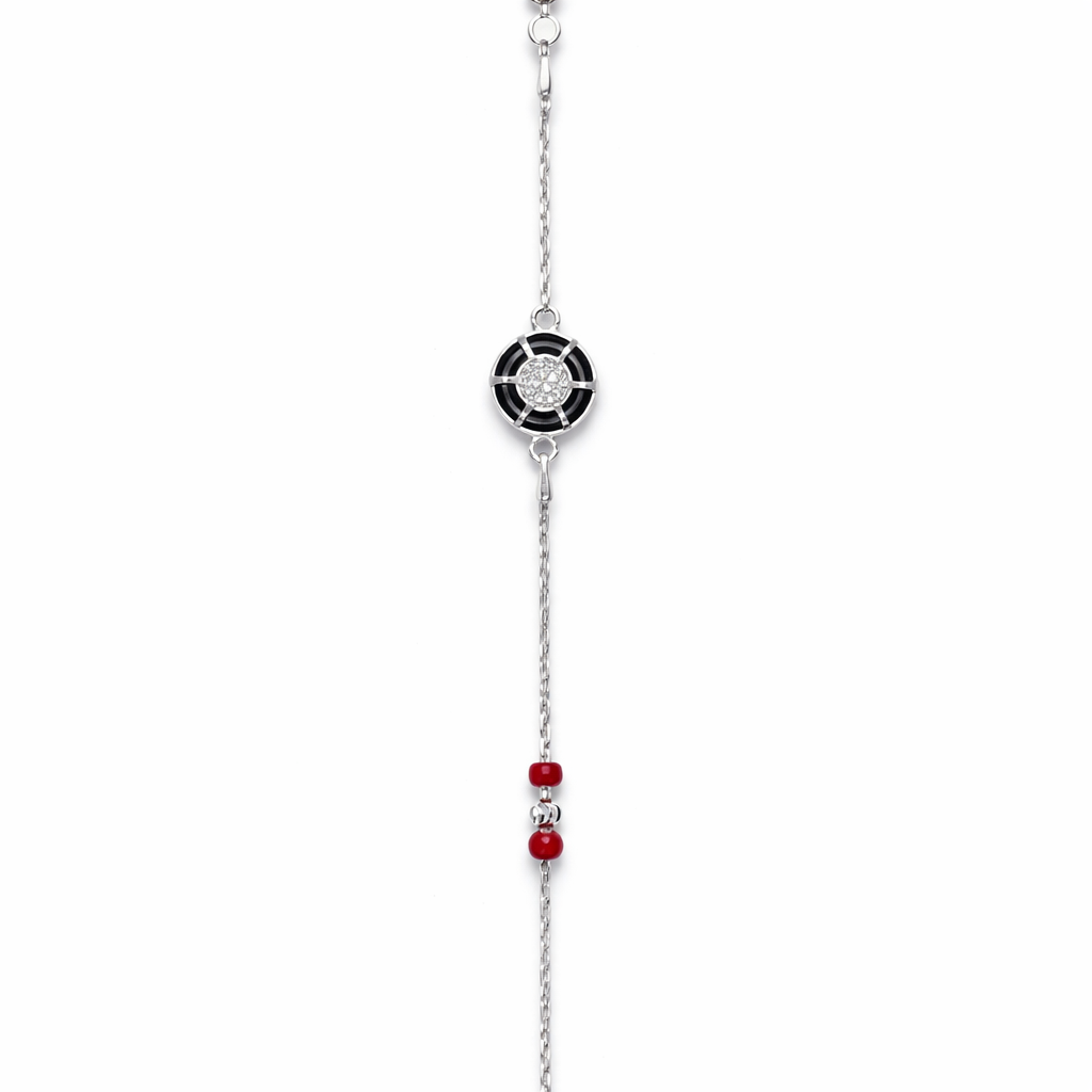 Silver Compass and Star Charm Anklet Set for Women