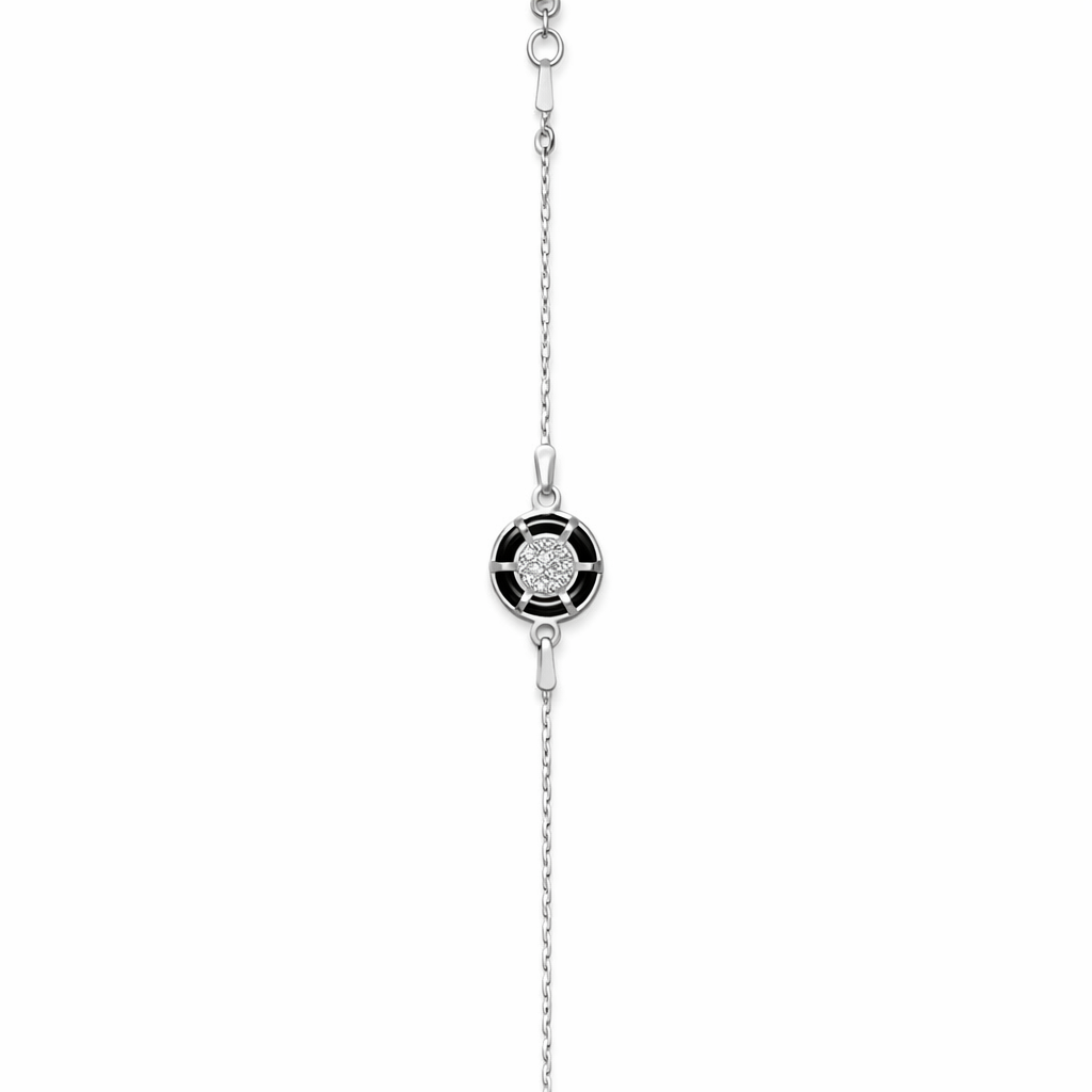 Silver Compass and Star Charm Anklet Set for Women