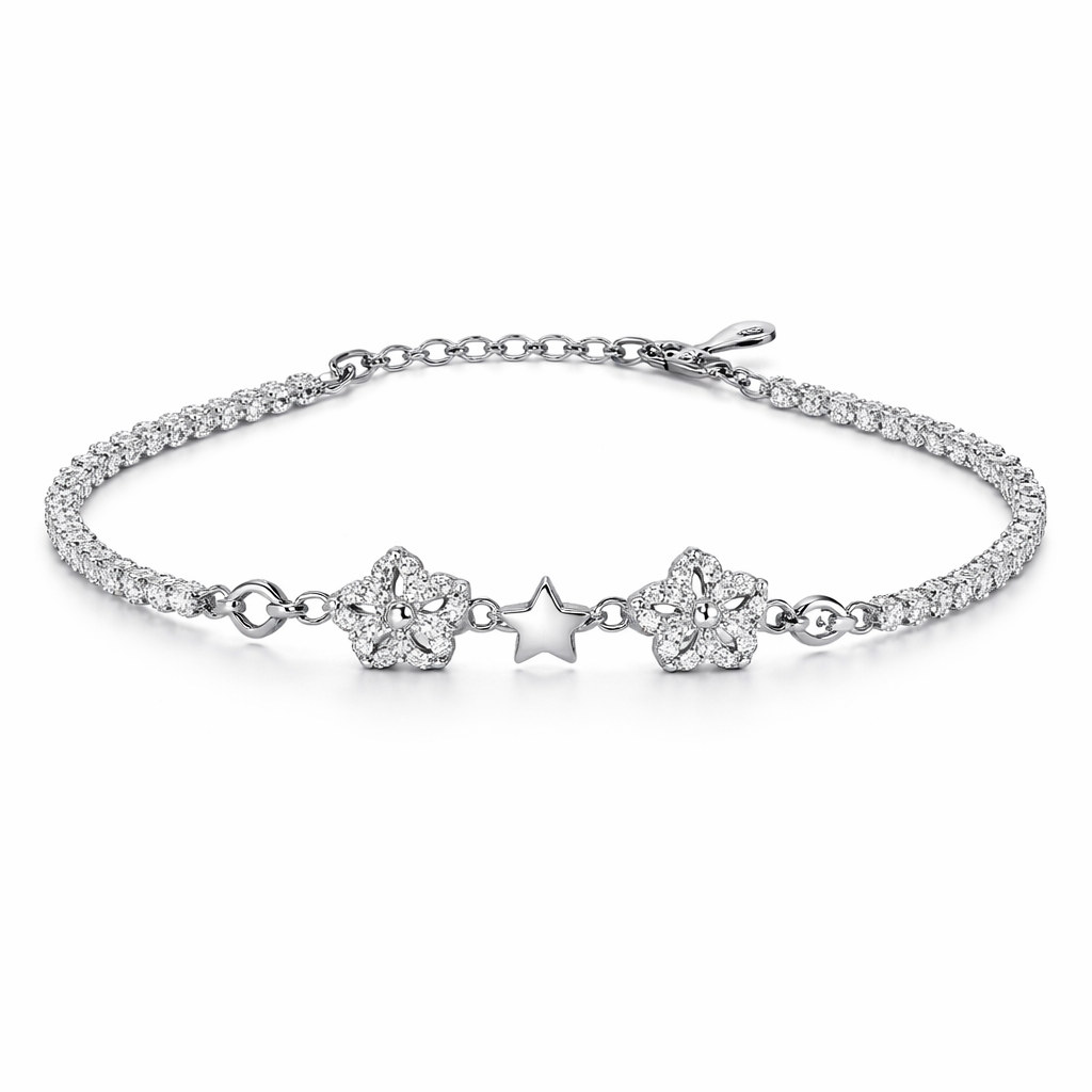 Starry Flower Tennis Bracelet