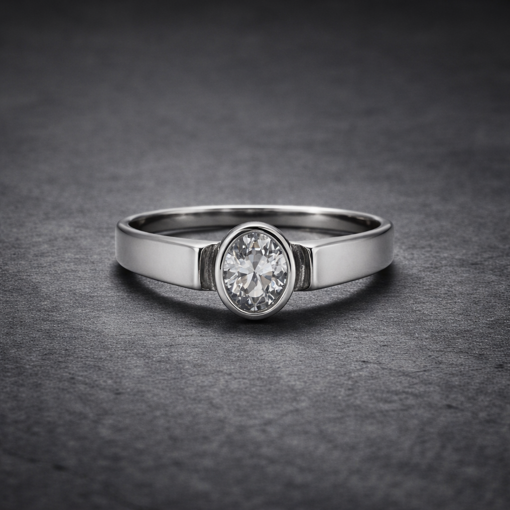 Bold Oval Zircon Ring