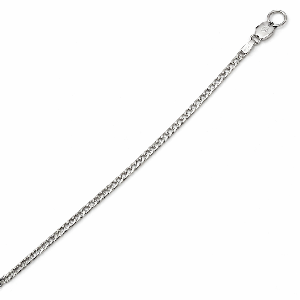 Minimalist Silver Curb Chain Anklet