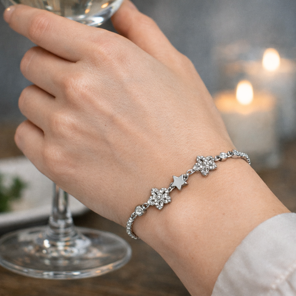 Starry Flower Tennis Bracelet