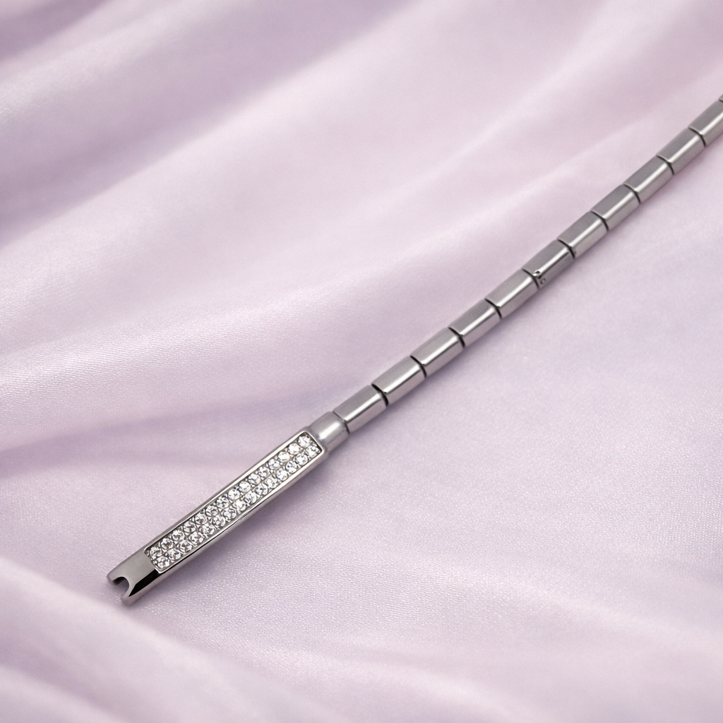 Diamond Sparkle Carved Bracelet