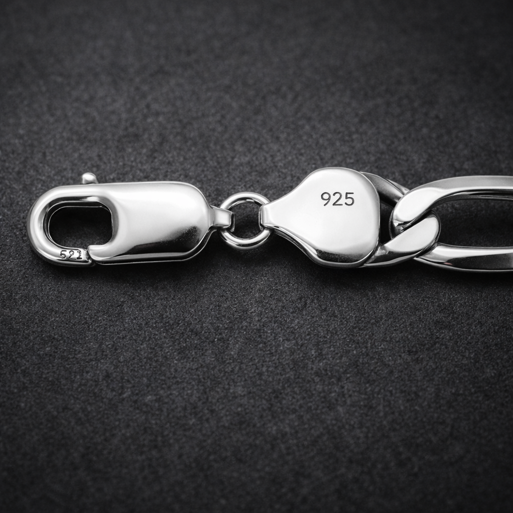 Silver Figaro Link Bracelet