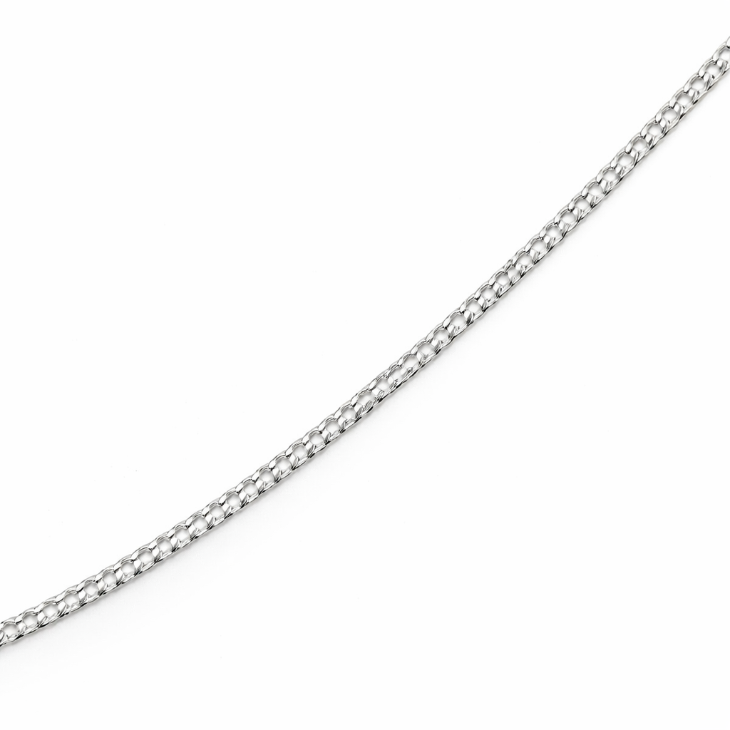 Minimalist Silver Curb Chain Anklet